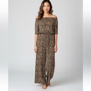 Wild Honey Animal Print Jumpsuit